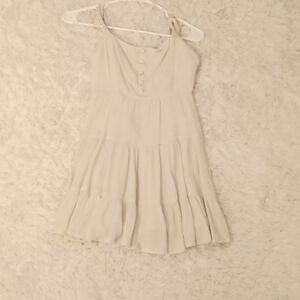 FORVER21 Tan, buttoned spring dress🌟